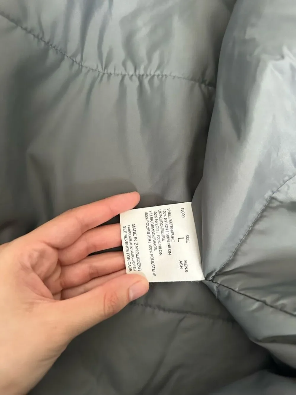 john rich and bros woolrich nylon bommer jacket men’s L outdoors zip up in ash